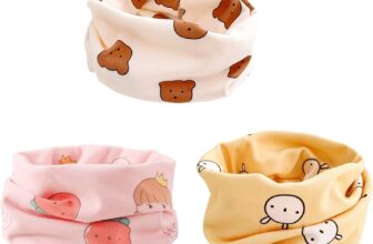 3 Pieces Kids Snood Kids Neck Warmer O Neck Warmer Super Soft Breathable Kids Scarf Stretchy Washable Warmer Toddler Snood for Unisex Baby Toddler to Teen Winter Autumn Spring