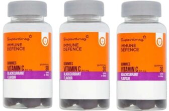 3 x Superdrug Chewable Blackcurrant Gummie Vitamin C immune defense x 30 ( 3 for 2 74% off) – Selected stores – free C&C only