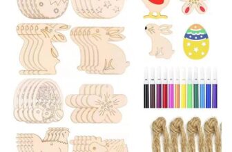 40pcs Easter Crafts Wooden Ornaments