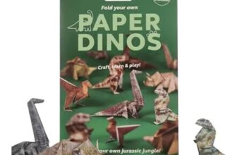 50-Piece 3D Origami Dinosaur Kit for All Ages
