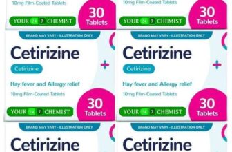 6 Months Supply Cetirizine Hayfever Allergy Tablets 30 x 6 – Sold & Shipped by Your247Chemist