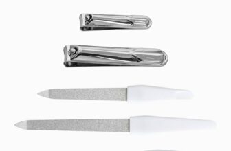 6-Piece Manicure Set Nail Files for Natural Nails with 3 Lengths Sharp Nail Clipper Flat and Angled Blades Nail-Clippers for Fingernails and Toenails for Trimming, Grinding, Polishing, and Hangnails