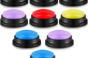8 PCS Answer Buzzers Button Answer Buzzer Game Show Buzzer Recordable Button Classroom Buzzers for Christmas Team