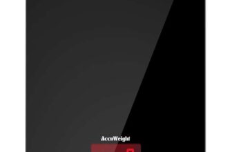 ACCUWEIGHT 201 Digital Kitchen Scales with Tempered Glass Platform (Batteries included) – Sold by ThermoPro UK FBA