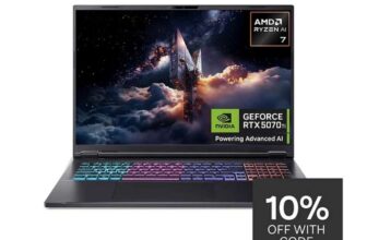 Acer Nitro 18 Gaming Laptop – GeForce RTX 5070 Ti – AMD Ryzen AI 7 – 16GB RAM – 1TB – 16in w/code – Free C&C
