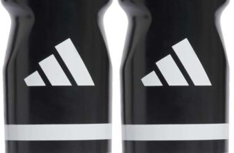 Adidas Unisex Trio Three-Striped Bottle 0.5L – Black & White (Pack of 2)