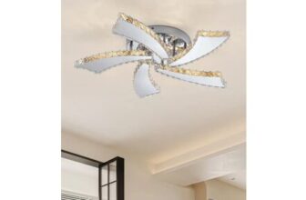 Adjustable LED Crystal Ceiling Light with Remote Control