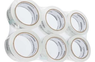 Amazon Basics Moving and Storage Packing Tape, Standard Crystal Clear, 6 Pack