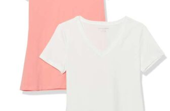 Amazon Essentials Womens Regular-Fit Short-Sleeve T-Shirt (Crewneck and V-Neck Options), Multipacks size L