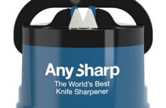 AnySharp Knife Sharpener, Hands-Free Safety, PowerGrip Suction