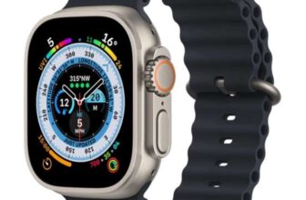 Apple Watch Ultra 49mm Titanium Case, GPS LTE, Midnight Ocean Band – Refurb Excellent – W/Code – Sold by musicMagpie Shop (UK Mainland)