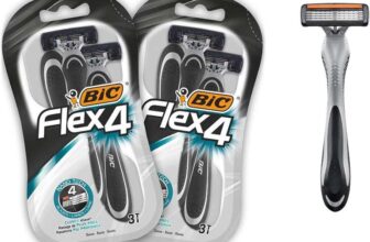 BIC Flex 4 Disposable Mens 4-Blade Razors with Moveable Blades for a Close Shave, Solid Control, Pack of 6 – £4.75 S&S