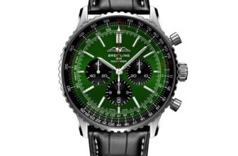 BREITLING Navitimer B01 chronograph 46mm Mens Watch AB0137241L1P1 (Green dial)