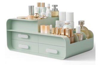 BTGGG Multifunctional Makeup Organizer with Drawers, Green