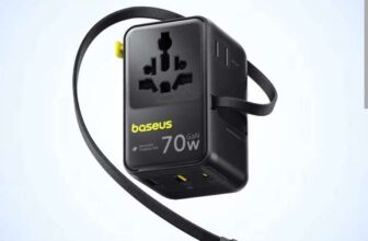 Baseus 70W GaN Charger Universal Travel Adapter EU/UK/USA/AUS Built in Retractable Cable with 2 codes – BASEUS Official Store