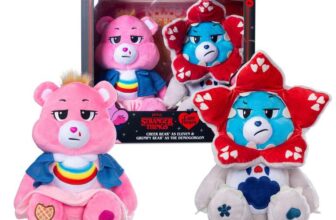 Basic Fun Care Bears x Stranger Things 2-Pack Boxed Set 30cm, Cheer Bear as Eleven & Grumpy Bear as Demogorgon, Limited Edition
