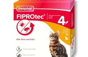Beaphar FIPROtec Spot-on for Cats, Fleas and Ticks, 4 Pipettes