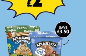 Ben & Jerrys Non Dairy Oat Of This Swirled Sundae & Lighten Up Cookie Dough 465ml