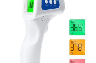 Berrcom Forehead Digital Thermometer for Adults and Children Non Contact Medical Baby Infrared Digital Thermometer with Instant Reading, Fever Alarm