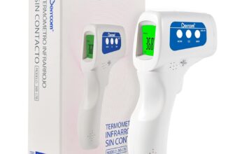Berrcom Forehead Thermometer for Adults Non Contact Infrared Children Thermometer Digital Baby Thermometer 3 in 1 Forehead Thermometer with Instant Reading, Fever Alarm, LCD Display, C/F Switch