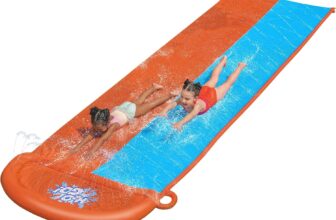 Bestway H20GO Double Lane Slip and Slide, Inflatable Water Slide for Kids, Summer Garden Outdoor Toy with Built-in Sprinklers and Drench Pool