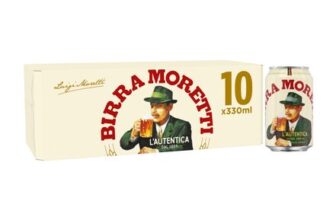 Birra Moretti Lager Beer, 10 X 330ml