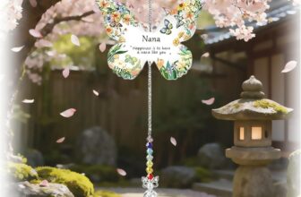 Birthday Gifts for Nana, Butterfly Crystal Suncatcher Hanging Ornament, Crystal Suncatcher Nana Gifts, Presents for Nana or Thank You Presents for Grandma from Granddaughter or Grandson