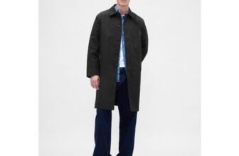 Black Water Resistant Trench Coat