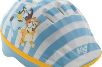 Bluey Kids Bike Helmet Officially Licensed Character Design Robust EPS Inner Material, Adjustable Size, Ventilated Shell for Cooling Suitable for Head Sizes 48-52cm