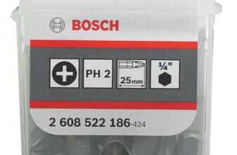Bosch 1/4 25mm Hex Shank PH2 Screwdriver Bits 25 Pack