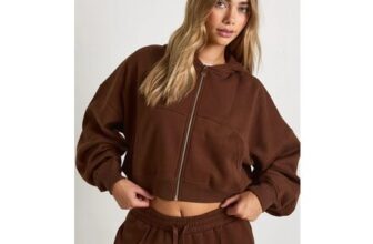 Boxy Balloon Sleeve Oversized Zip through Hoodie