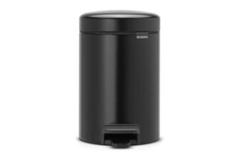 Brabantia 113321 Pedal Bin Newicon with plastic inner Bucket, Matt Black – 3L