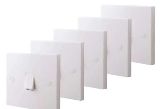British General 900 Series 10AX 1-Gang 1-Way Light Switch White 5 Pack