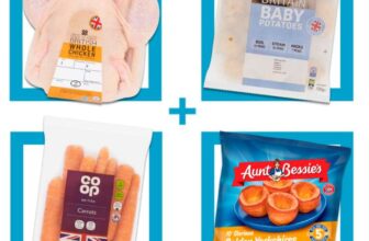 British Medium Whole Chicken 1.7kg Aunt Bessies 10 Yorkshire Puddings 190g Baby Potatoes 750g Carrots 500g – member price w/code