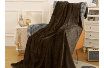 Brown Jacquard Throw 150×200 Cm