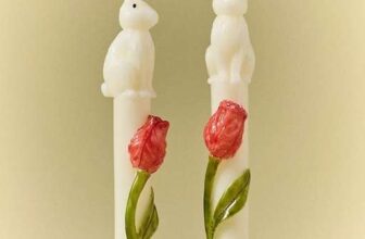 Bunny Taper Candles, Set of 2