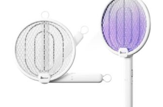 Buzzeap Foldable 3-in-1 Electric Mosquito Swatter UV Light