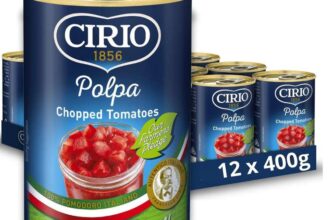 CIRIO Polpa, Chopped Tomatoes, 100% Italian 400g (Pack of 12) – S/S £7.12