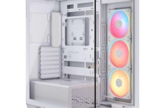 CORSAIR 3500X LX-R RGB iCUE LINK Mid-Tower PC Case 3x Pre-Installed LX120-R RGB Fans, Includes iCUE LINK System Hub, GPU Anti-Sag Arm