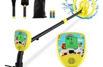 COSTWAY Kids Metal Detector, Adjustable Stem, Waterproof Coil, LCD