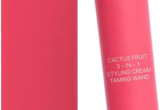 Cactus Fruit 3-in-1 Hair Styling Cream & Taming Wand – Styling Cream for Frizz Control, Flyaway Taming & Edge Styling – Lightweight Non-Greasy Hair Finishing Balm for All Hair Types – 17g