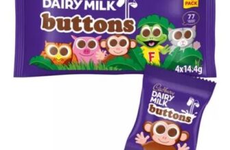 Cadbury Dairy Milk Chocolate Buttons 4 Pack 57.6g