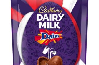 Cadbury Dairy Milk Miniature Daim Chocolate Easter Egg Bag 77g