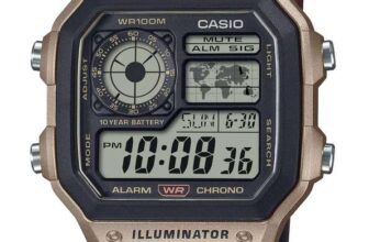 Casio Timeless Digital Quartz Watch AE-1200WHL-5AVEF, Leather Strap – Sold By Amazon EU