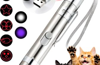 Cat Toys, 7 in 1 Function Red Pointer Interactive Cat Toy, USB Rechargeable LED Cat Light Pen, Cat Toys Interactive for Indoor Cats Dog, Red Dot Kitten Practice Chaser Toys