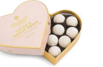 Charbonnel et Walker Pink Marc de Champagne Truffles in Heart Shaped Box 200 g – S&S £15.78