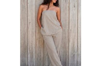 Chocolate Drawstring Stripe Trouser