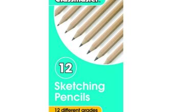 Classmaster 12-Piece Graphite Sketching Pencil Set (4H to 6B) Hexagonal Pre-Sharpened Pencils, Break-Resistant Lead, Ideal for Drawing
