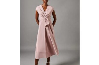 Coast Belted Crepe Dress