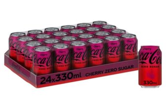 Coca Cola Zero Sugar Can Cherry 330 ml Pack of 24 (S&S £7.60)